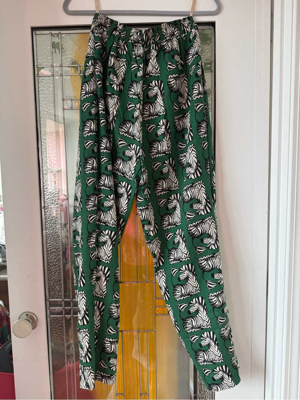 FARM Rio Green Zebra-Print Wide Leg Pants - Picture 4 of 4